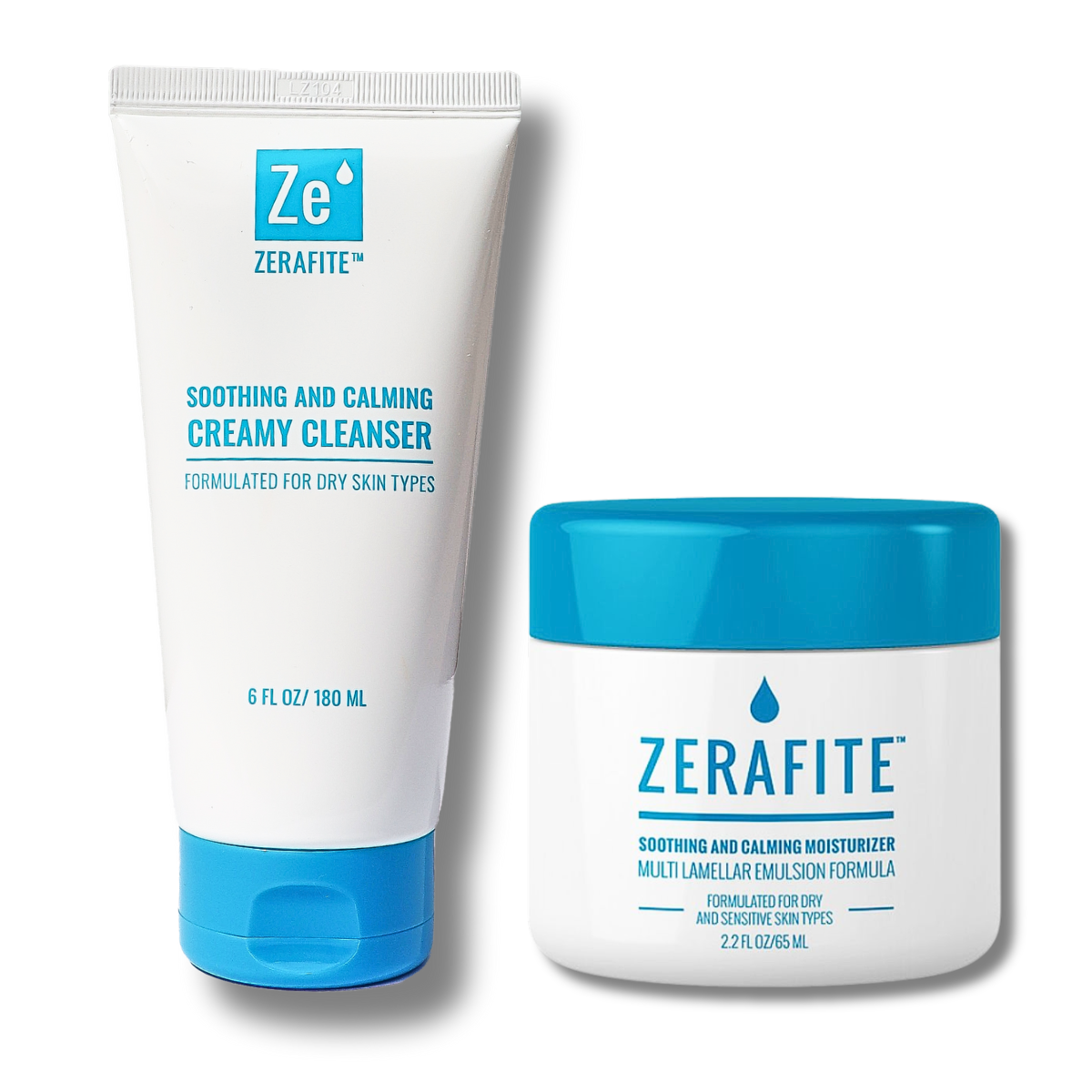 Zerafite Soothing & Calming Creamy Cleanser & Moisturizer Bundle ($90 Value)