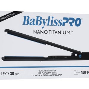 BABYLISS N/T F/IRON ULTRATHIN BK/BL L/ED 1 1/2 IN