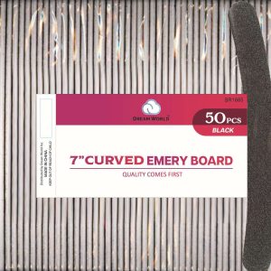 DREAM NAIL EMERY BOARD BK 7 INCH CURV