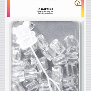 DREAM BEAD HEART BIG 35PC CLEAR