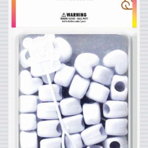 DREAM BEAD HEART BIG 35PC WHITE