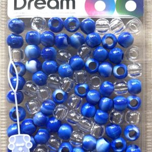 DREAM BEAD 14MM TWO TONE 48PC C/BLUE