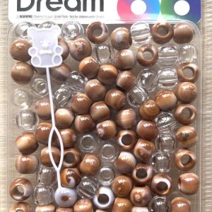 DREAM BEAD 14MM TWO TONE 48PC C/BROWN