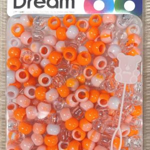 DREAM BEAD 14MM TWO TONE 48PC C/ORANGE