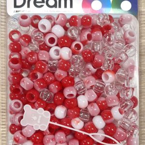 DREAM BEAD 14MM TWO TONE 48PC C/RED
