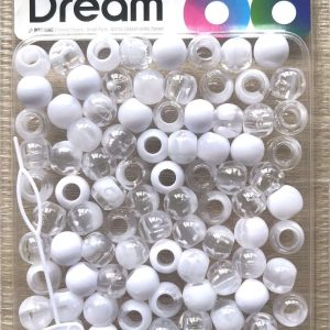 DREAM BEAD 14MM TWO TONE 48PC C/WHITE