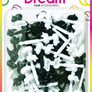 DREAM BRT#48 CHUBBY RIBN(S)60PC BLACK & WHITE
