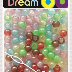 DREAM BEAD 14MM LUMINOUS 100PC P/CLR ASST