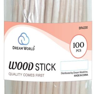 DREAM NAIL STICK WOOD 15CM 100PC/JR