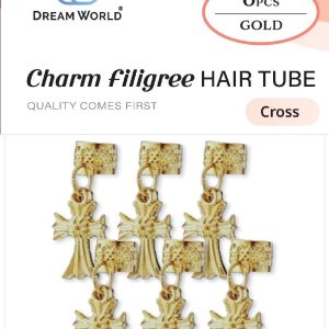 DREAM H/A PENDANT TUBE CROSS GOLD