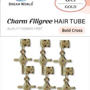 DREAM H/A PENDANT TUBE B/CROSS GOLD