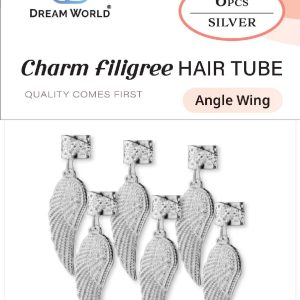 DREAM H/A PENDANT TUBE ANGEL WING SILVER
