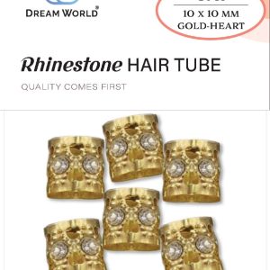 DREAM H/A RHINESTONE TUBE HEART GOLD