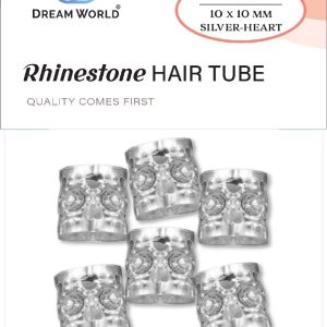 DREAM H/A RHINESTONE TUBE HEART SILVER