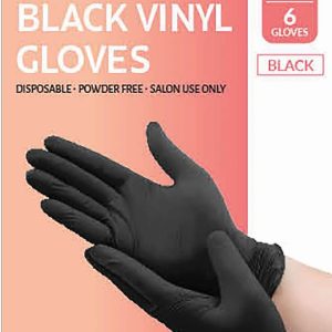 DREAM GLOVES VINYL 6PC/PK BLACK MEDIUM