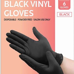 DREAM GLOVES VINYL 6PC/PK BLACK SMALL