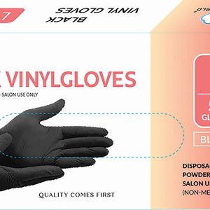 DREAM GLOVES VINYL 50PC/BX BLACK LARGE