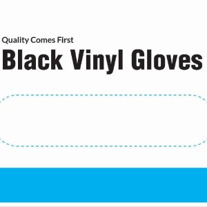 DREAM GLOVES VINYL 50PC/BX BLACK MEDIUM