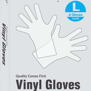 DREAM GLOVES VINYL 6PC/PK LARGE