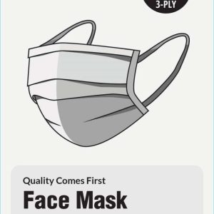 BR MASK FACE DISPOSABLE 6PC/PK WHITE