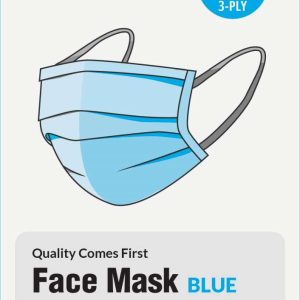 BR MASK FACE DISPOSABLE 6PC/PK BLUE