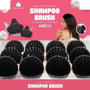 DREAM SHAMPOO BRUSH MASSAGE 12PC BLACK