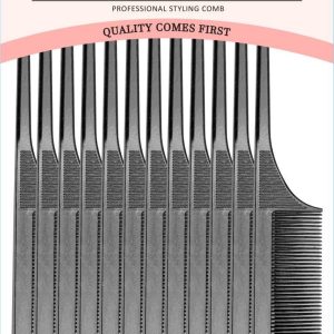 DREAM COMB BULK PARTING RAT TAIL 12PC BLACK