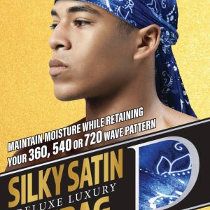 DREAM M-DURAG SMOOTH AND THICK BANDANA R/BLUE