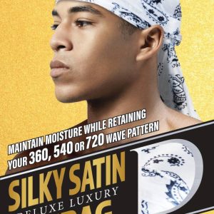 DREAM M-DURAG SMOOTH AND THICK BANDANA WHITE