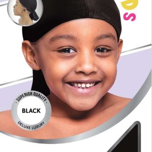DREAM KID-HEAD WRAP SATIN BLACK