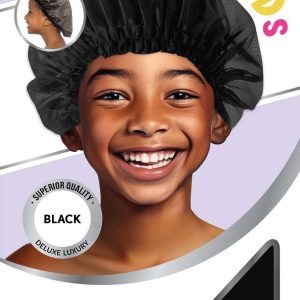 DREAM KID-SLEEP CAP SATIN BLACK