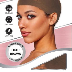 DREAM W-WIG CAP 2PCS X-JUMBO L. BROWN