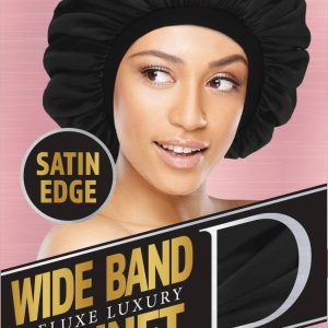 DREAM W-WIDE BAND BONNET SATIN BLACK