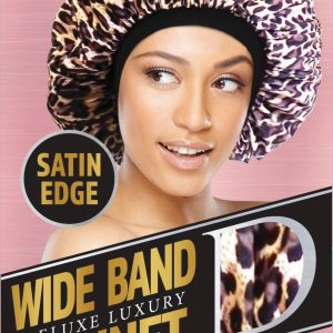DREAM W-WIDE BAND BONNET SATIN LEOPARD