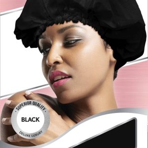 DREAM W-SLEEP CAP LARGE SATIN BLACK