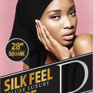 DREAM W-SCARF SILK FEEL BLACK