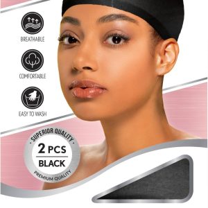 DREAM W-WIG CAP 2PCS BLACK