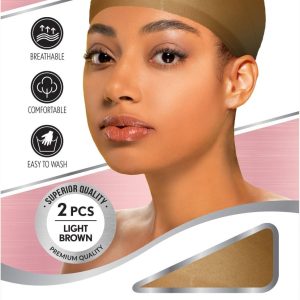 DREAM W-WIG CAP 2PCS L/BROWN