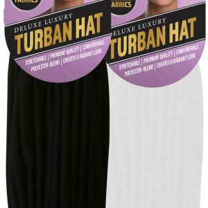 DREAM W-TURBAN HAT BK&WT