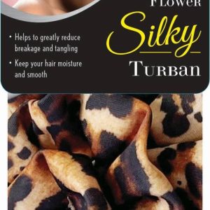 DREAM W-FLOWER SILKY TURBAN LEOPARD