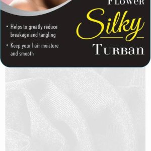 DREAM W-FLOWER SILKY TURBAN WHITE