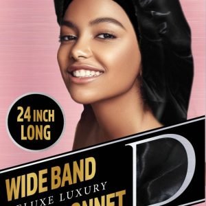DREAM W-WIDE BAND BRAID BONNET XL BLACK