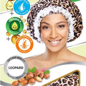 DREAM A/O SLEEP CAP SATIN LEOPARD