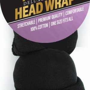 DREAM W-HEAD WRAP KNOTTED BLACK