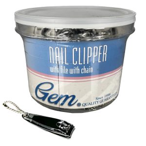 GEM NAIL CLIPPER 72PC/JAR