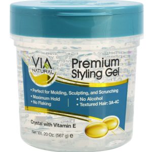 VIA PREM STYLING GEL CRYSTAL WITH VITA E 20 OZ