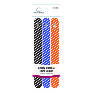 DREAM NAIL EMERY BOARD 3 GRITS COMBO 3 PCS