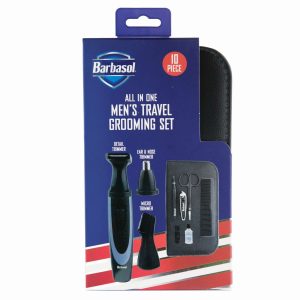 BARBASOL SHAVER ALL IN ONE GROOMING KIT 10PCS
